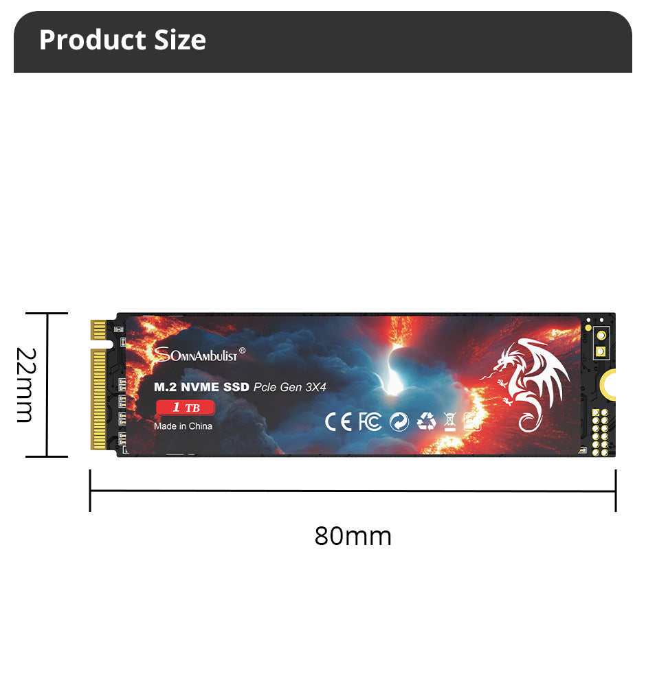 SOMNAMBULIST SSD M.2 NVME PCIE Gen3.0X4