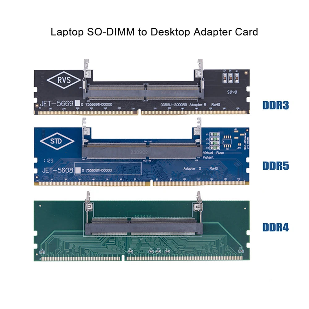 DDR3 DDR4 DDR5 Laptop to Desktop Memory Adapter 